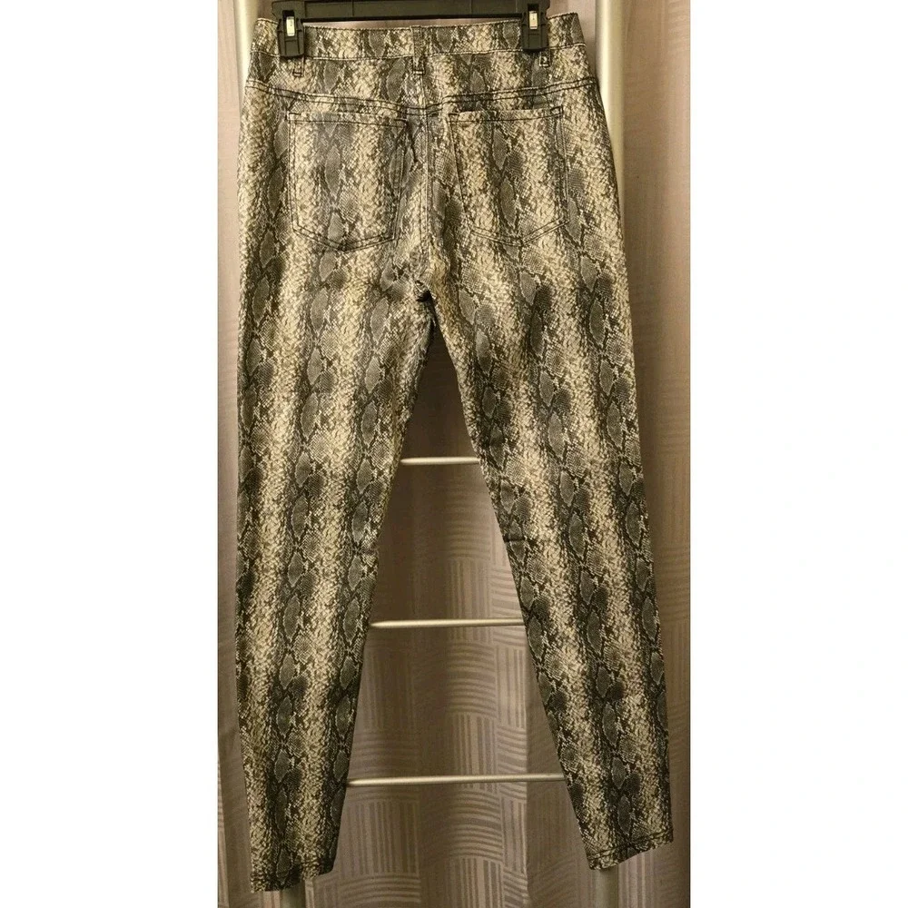 HUE Python Print Denim Leggings Women's Small Snakeskin Ultra Soft Stretch Pants